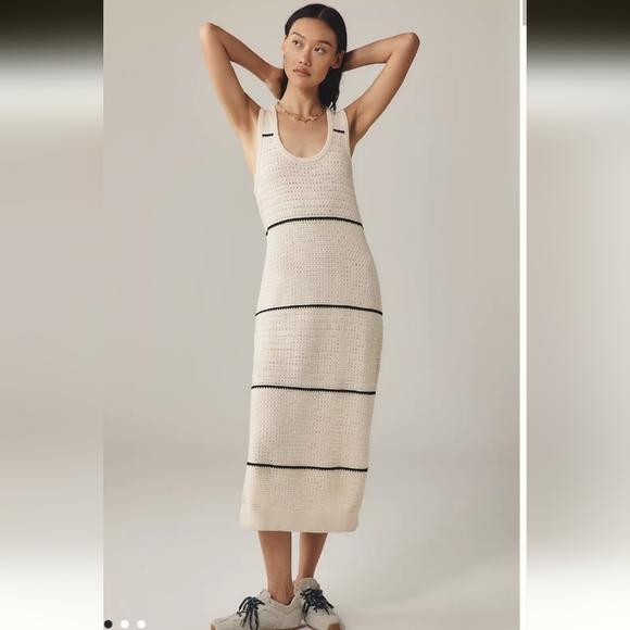 Varley Dresses & Skirts - Varley Scott Scoop-Neck Sleeveless Midi Knit Dress Small